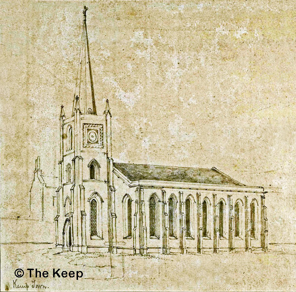 Drawing St Mark's Church c1849