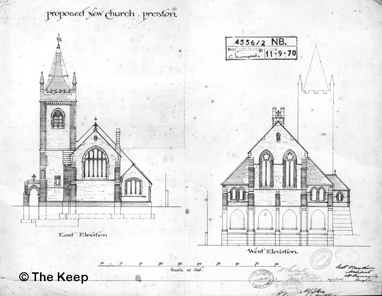 East & West Elevations of St Saviours Church