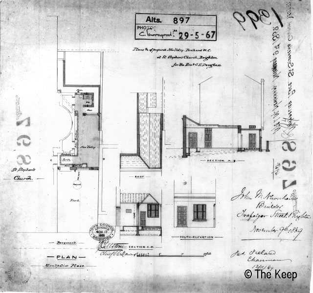 Plan for new Vestry Nov 1869