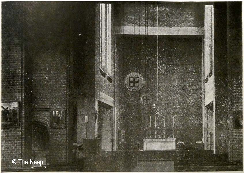View towards the altar in the new church