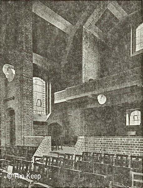 The raised floor and gallery at the "west" end