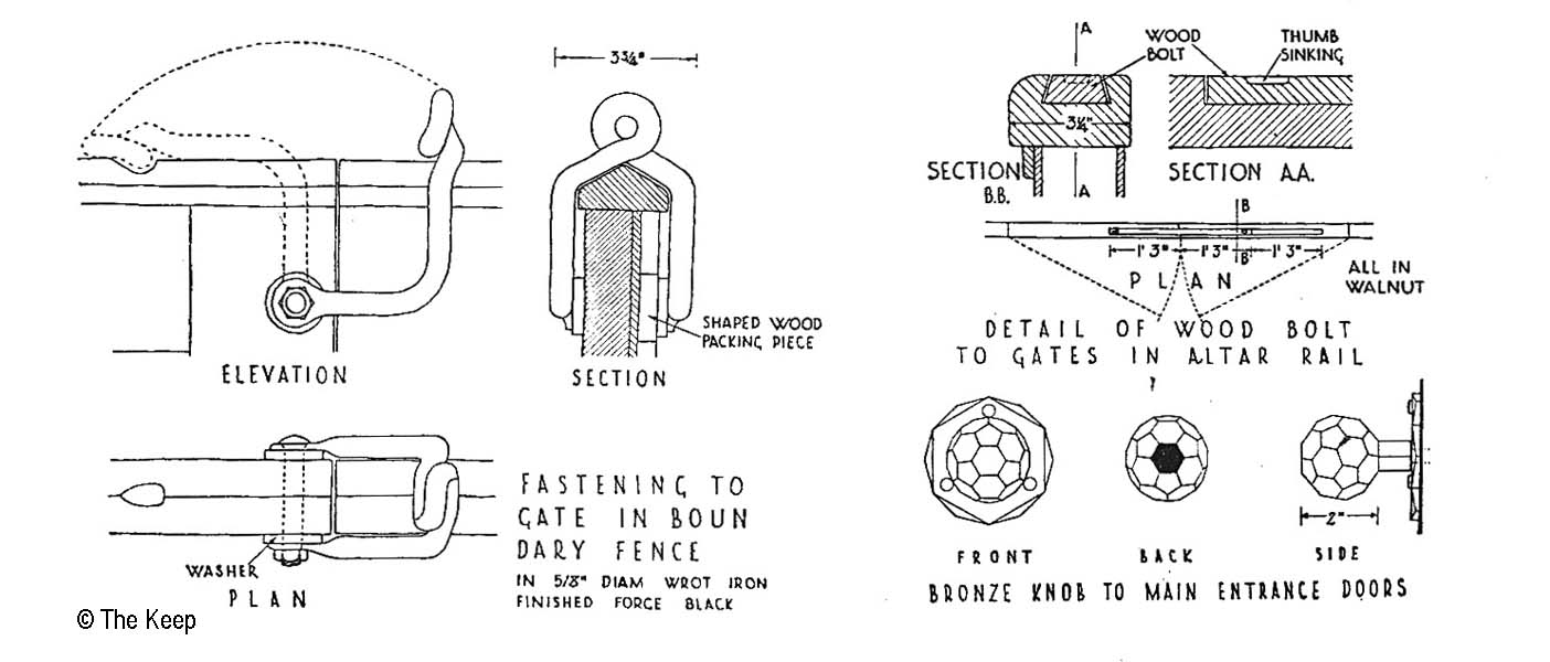 Details of some of the church fittings