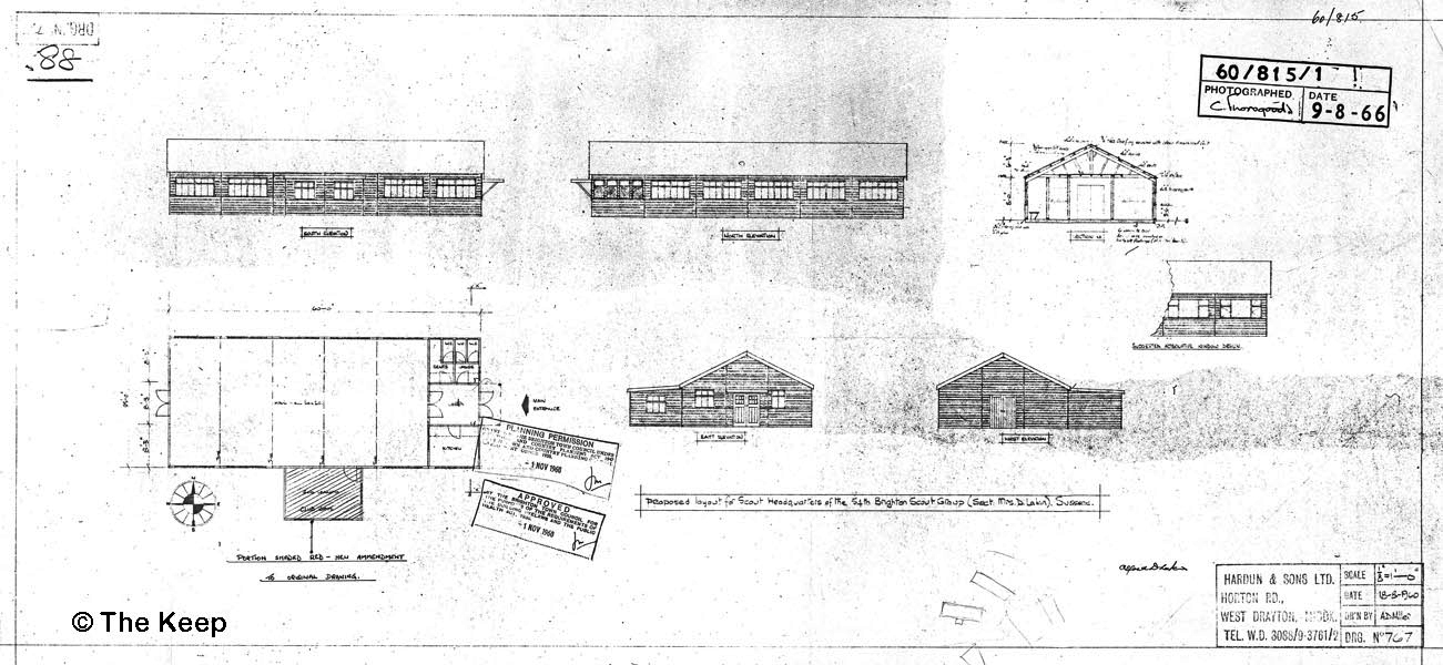 Plan for Scout Hut Lower Bevendean Brighton