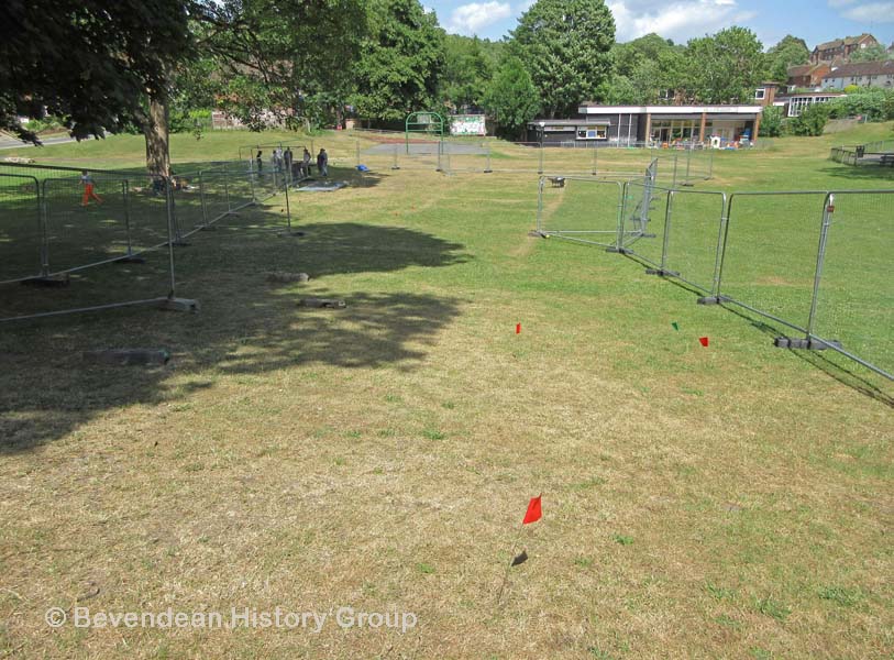 Marking out the areas to be investigated