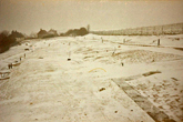 Snow on the site in December 1997