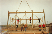 First frames to be lifted into position February 1998