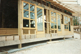 House with walls and windows partly done June 1998