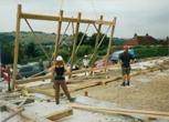 The last 4 frames are lowered into place September 1998