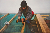 Up on the roof for our second winter November 1998