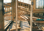 View through houses without the wall panels November 1998