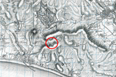 1819 Brighton & Lewes Map with Bevendean marked