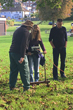 Photograph of Pete Tolgate (BHAS) showing BHG members how to do the survey