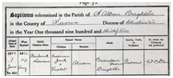 1932-08-14 Norman Allcorn Baptism Register