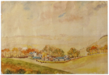 1940c Lower Bevendean Farm painted by Violet Allcorn