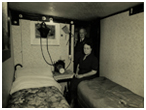 1940c Grandpa & Grandma Batchelor in Air Raid shelter