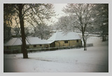 1962 Bevendean Barn Church with snow on the ground
