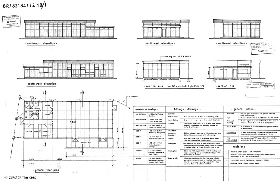 Building plan for Becca Childrens Centre dated November 1983