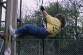 1989 Alison Phillips Abseiling at Lower Bevendean