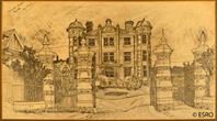 Drawing of Bevendean Hospital by Alan Morris - May 1968