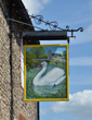 6 August 2013 Swann Inn sign at Falmer
