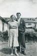 Brian with his mother in the garden no. 47, a week before he went to do my national service