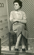 Brian's wife Barbara in prefab no. 47 when she was a teenager