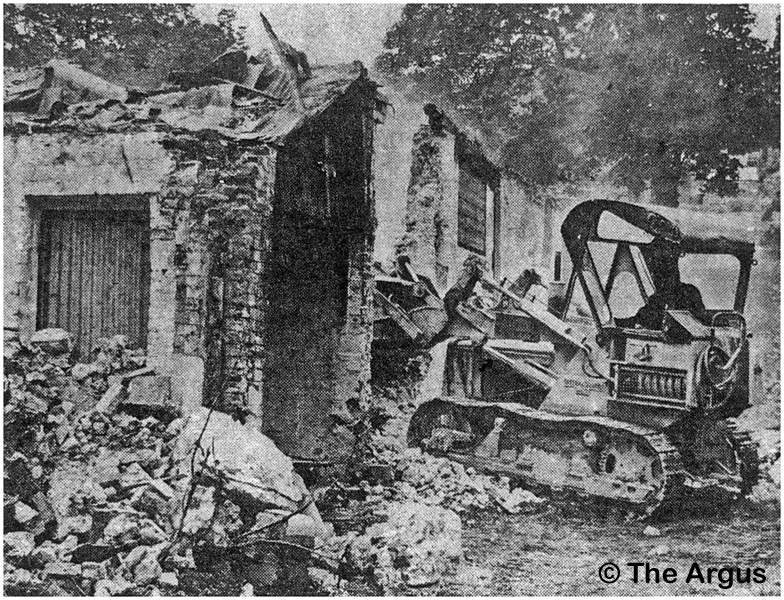 Demolition of Barn Church September 1970