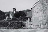 Three terraced Cottages and the detached house awaiting demolition in the late 1950s at Coldean.