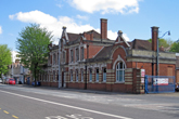 Former Brighton Tramway Building in Lewes Road on 13 May 2019