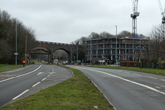 Lewes Road view north east towards Moulsecoomb Viaduct on 19 February 2021
