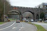 Lewes Road view north east towards Moulsecoomb Viaduct on 19 February 2021