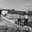 John Bray and Len Feast working on Self-build site