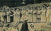 1930s or 1940s Crowning Rose Queen Moulsecoomb school field