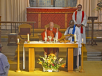 Bishop Martin Consecrating the Bread & Wine