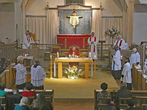 Bishop Martin Consecrating the Bread & Wine