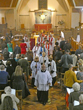Procession at end of service 21 September 2022