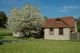 St Mary Magdalen Church - Cherry Tree in blossom 2005