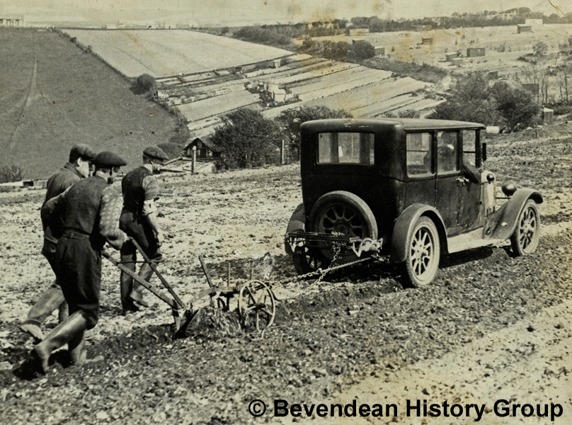Ploughing with a car